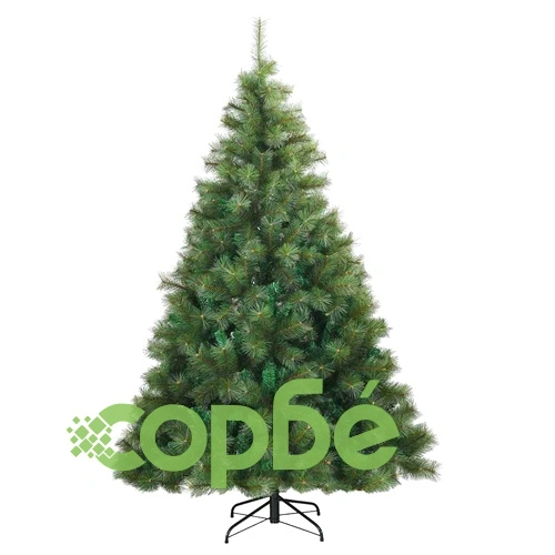Изкуствено коледно дърво с 300 LED светлини зелено 180 см PE и PVC ➤ топ цена ➤ sorbe.bg