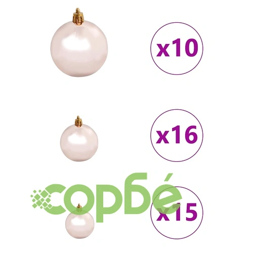 Изкуствено коледно дърво с 300 LED светлини зелено 180 см PE и PVC ➤ топ цена ➤ sorbe.bg