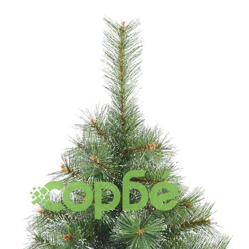 Изкуствено коледно дърво с LED осветление и стойка, Зелено, 240 см, PE и PVC ➤ топ цена ➤ sorbe.bg