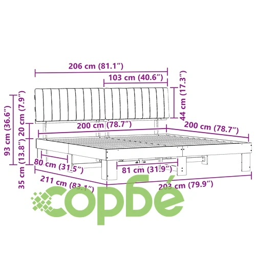 Леглова рамка с тапицерия от борово дърво светлосиво 200x200 см ➤ топ цена ➤ sorbe.bg