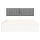 Леглова рамка с тапицирана табла от борово дърво светлосиво 160x200 см