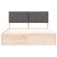 Леглова рамка с тапицирана табла от борово дърво тъмносив 150x200 см