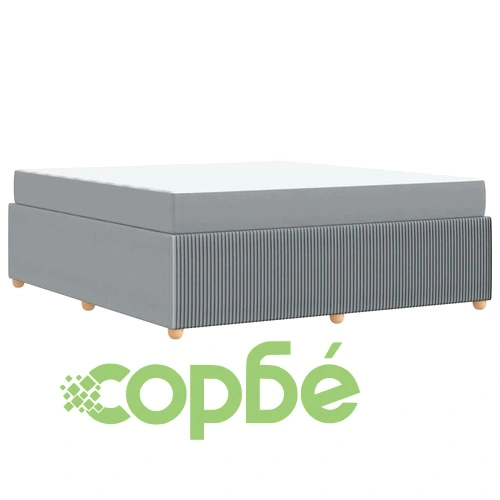 Рамка за легло с матрак от пяна светлосиво 180x200 см текстил ➤ топ цена ➤ sorbe.bg