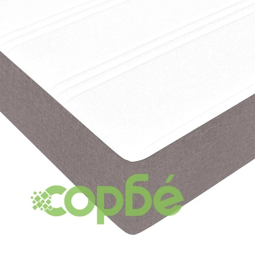 Рамка за легло с матрак от пяна таупе 180x200 см текстил ➤ топ цена ➤ sorbe.bg