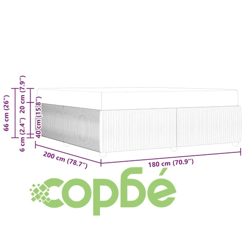 Рамка за легло с матрак от пяна таупе 180x200 см текстил ➤ топ цена ➤ sorbe.bg