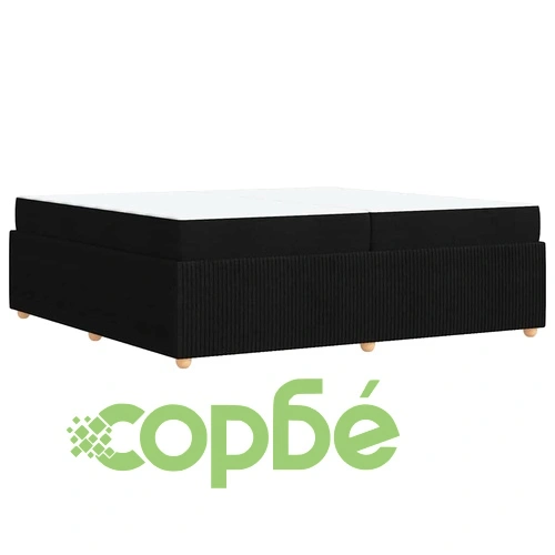 Рамка за легло с матрак от пяна 200x200 см черен текстил ➤ топ цена ➤ sorbe.bg