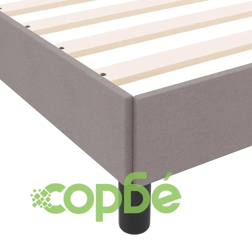 Легло с пружинна основа и матрак от пяна Таупе 80x200 см текстил ➤ топ цена ➤ sorbe.bg