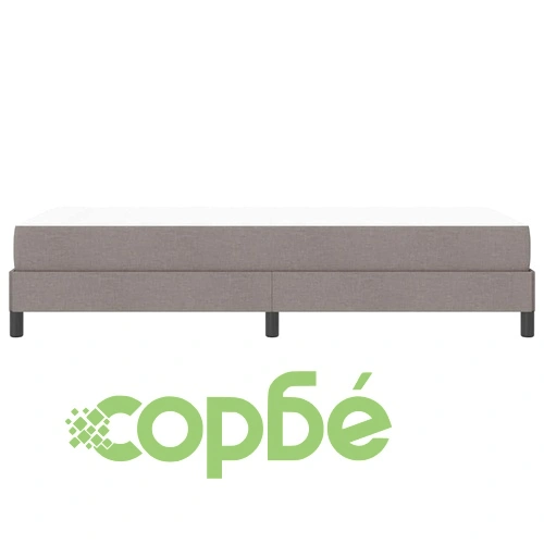 Легло с пружинна основа и матрак от пяна Таупе 80x200 см текстил ➤ топ цена ➤ sorbe.bg