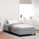 Легло с матрак и пружинна основа светлосиво 100x200 см текстил