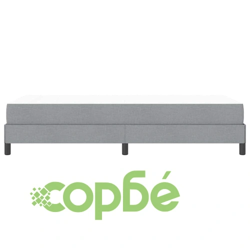 Легло с матрак и пружинна основа светлосиво 100x200 см текстил ➤ топ цена ➤ sorbe.bg