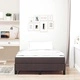 Легло с пружинирана основа и матрак тъмнокафяв 120x190 см текстил