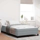 Легло с пружинен матрак светлосиво 120x200 см текстил
