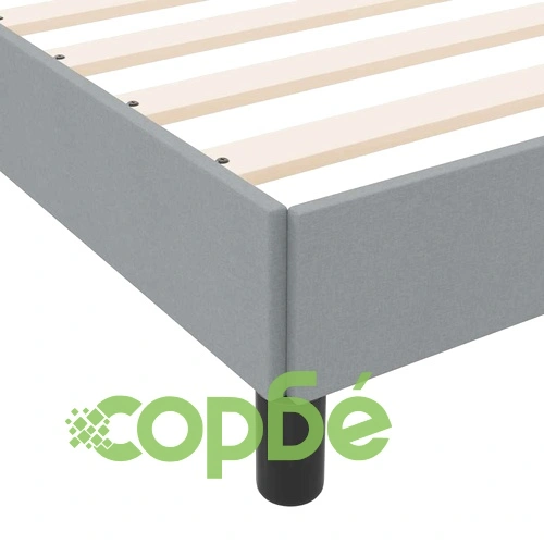 Легло с пружинен матрак светлосиво 120x200 см текстил ➤ топ цена ➤ sorbe.bg