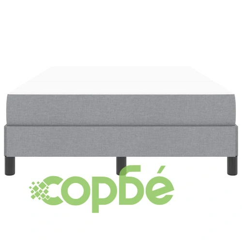 Легло с пружинен матрак светлосиво 120x200 см текстил ➤ топ цена ➤ sorbe.bg