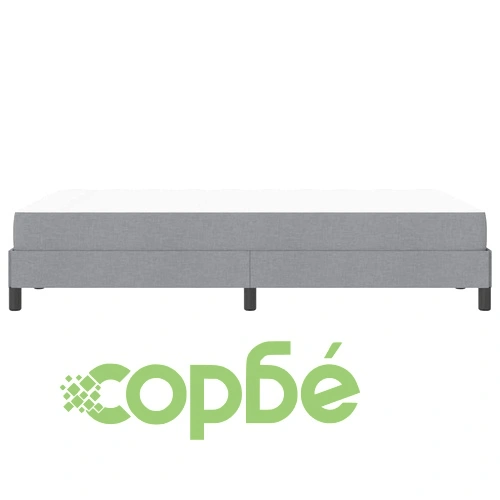 Легло с пружинен матрак светлосиво 120x200 см текстил ➤ топ цена ➤ sorbe.bg