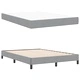 Легло с пружинна основа и матрак светлосиво 140x200 см текстил
