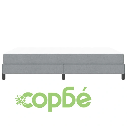 Легло с пружинна основа и матрак светлосиво 140x200 см текстил ➤ топ цена ➤ sorbe.bg