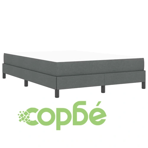 Легло с пружинен матрак тъмносив 160x200 см текстил ➤ топ цена ➤ sorbe.bg