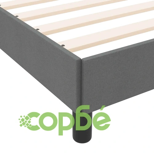 Легло с пружинен матрак тъмносив 160x200 см текстил ➤ топ цена ➤ sorbe.bg