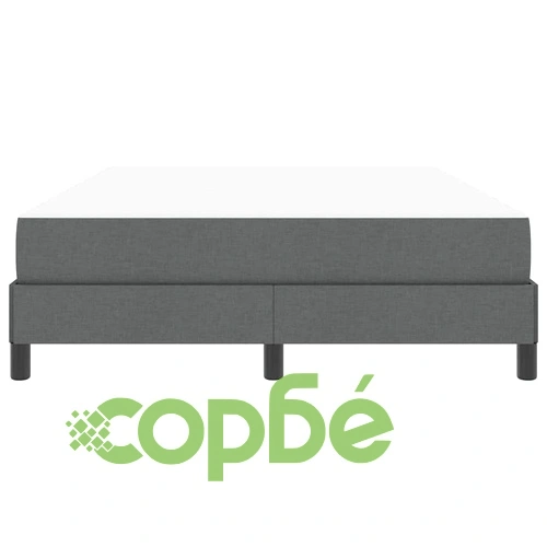 Легло с пружинен матрак тъмносив 160x200 см текстил ➤ топ цена ➤ sorbe.bg