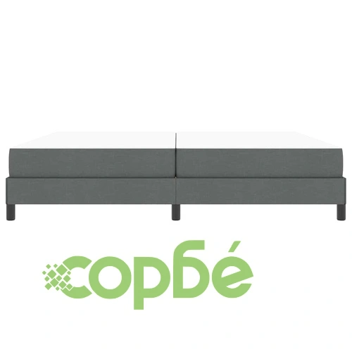 Легло с пружинна основа и матрак тъмносив 200x200 см текстил ➤ топ цена ➤ sorbe.bg