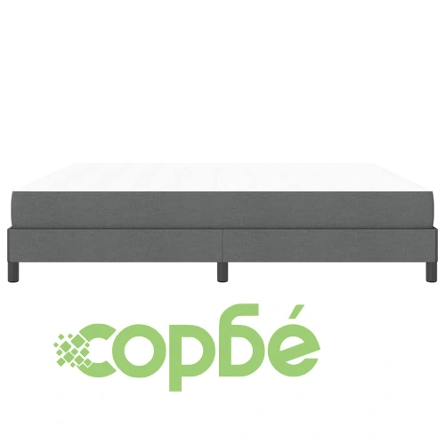 Легло с пружинна основа и матрак тъмносив 200x200 см текстил ➤ топ цена ➤ sorbe.bg