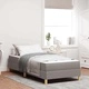 Легло с пружинна основа и матрак таупе и кафяво 90x200 см тъкан
