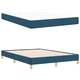Легло с пружинирана основа и матрак синьо и кафяво 140x190 см от текстил
