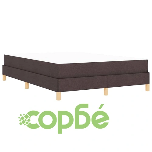 Легло с пружинирана основа и матрак кафяво 140x200 см текстил ➤ топ цена ➤ sorbe.bg