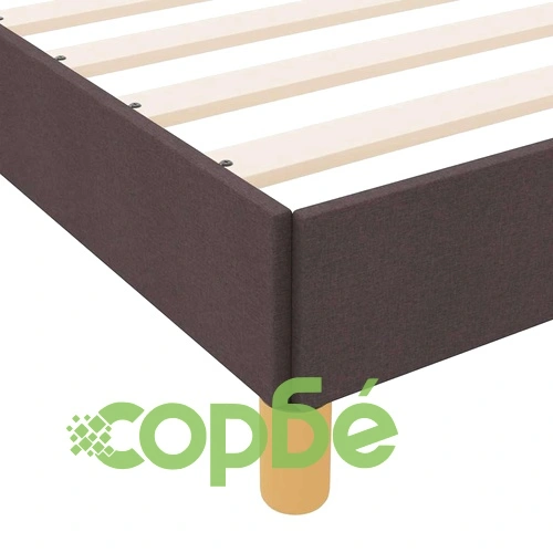 Легло с пружинирана основа и матрак кафяво 140x200 см текстил ➤ топ цена ➤ sorbe.bg