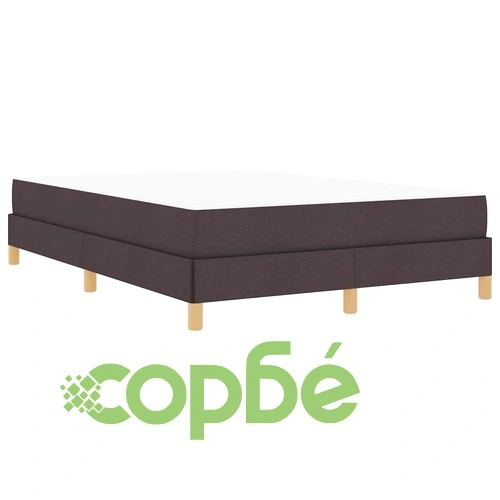Легло с пружинирана основа и матрак кафяво 140x200 см текстил ➤ топ цена ➤ sorbe.bg