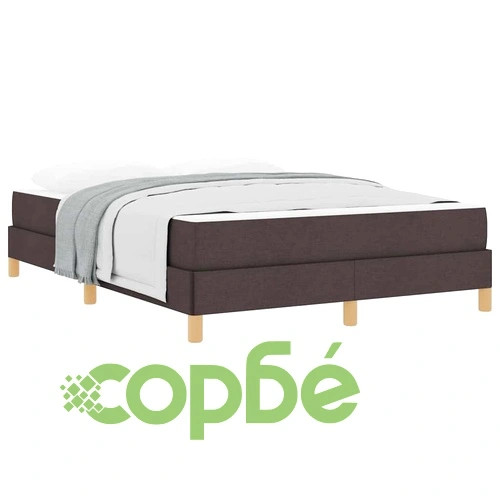 Легло с пружинирана основа и матрак кафяво 140x200 см текстил ➤ топ цена ➤ sorbe.bg