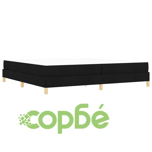 Легло с пружинирана основа и матрак черно и кафяво 200x200 см ➤ топ цена ➤ sorbe.bg