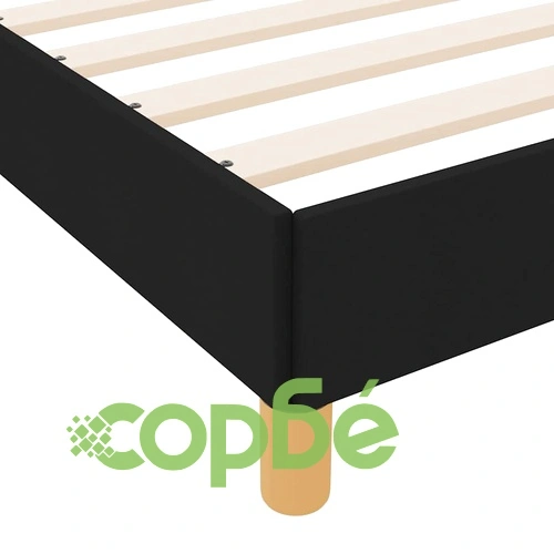 Легло с пружинирана основа и матрак черно и кафяво 200x200 см ➤ топ цена ➤ sorbe.bg