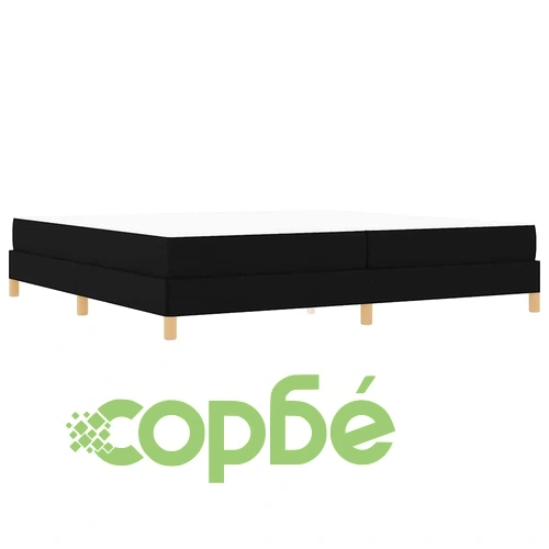 Легло с пружинирана основа и матрак черно и кафяво 200x200 см ➤ топ цена ➤ sorbe.bg