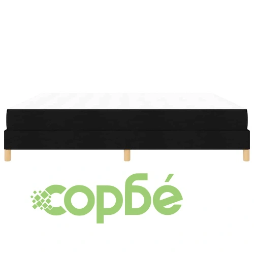 Легло с пружинирана основа и матрак черно и кафяво 200x200 см ➤ топ цена ➤ sorbe.bg