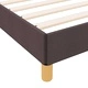 Легло с пружинен матрак от текстил кафяво 200x200 см