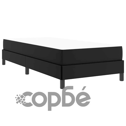 Легло с матрак черно 90x190 см изкуствена кожа с ламелна рамка ➤ топ цена ➤ sorbe.bg