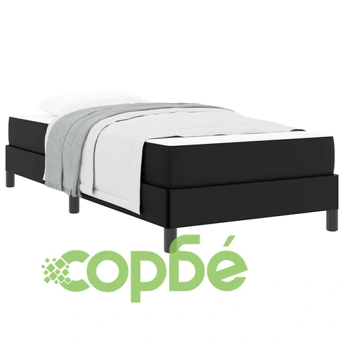 Легло с матрак черно 90x190 см изкуствена кожа с ламелна рамка ➤ топ цена ➤ sorbe.bg