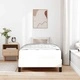 Легло с матрак от изкуствена кожа Pure White 90x190 см с ламелна рамка