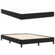 Легло с матрак от изкуствена кожа черно 140x190 см с ламелна рамка