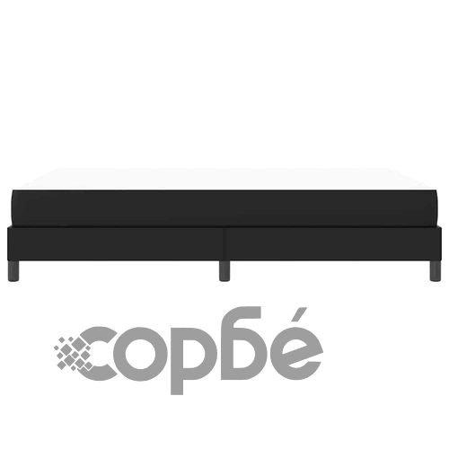 Легло с матрак от изкуствена кожа черно 140x190 см с ламелна рамка ➤ топ цена ➤ sorbe.bg