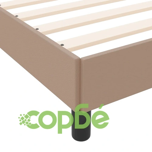 Легло с матрак Капучино 140x200 см от изкуствена кожа с ламелна рамка ➤ топ цена ➤ sorbe.bg