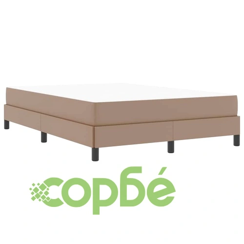 Легло с матрак Капучино 140x200 см от изкуствена кожа с ламелна рамка ➤ топ цена ➤ sorbe.bg