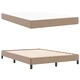 Легло с матрак Капучино 140x200 см от изкуствена кожа с ламелна рамка