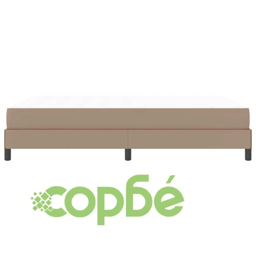 Легло с матрак Капучино 140x200 см от изкуствена кожа с ламелна рамка ➤ топ цена ➤ sorbe.bg