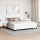 Легло с матрак от изкуствена кожа Pure White 180x200 см с ламелна рамка