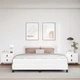 Легло с матрак от изкуствена кожа Pure White 180x200 см с ламелна рамка