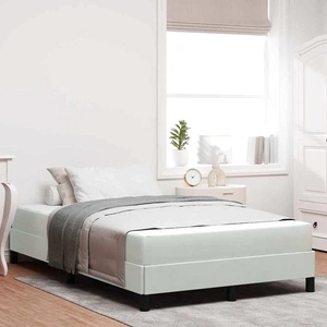 Континентално легло с матрак от кадифе светлосиво 120x190 см