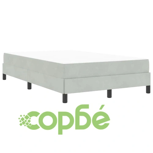 Континентално легло с матрак светлосиво 120x200 см кадифе ➤ топ цена ➤ sorbe.bg